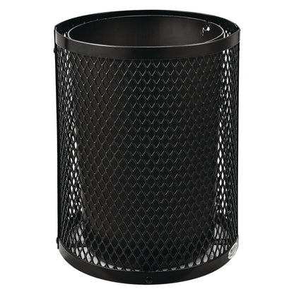 global-industrial-outdoor-diamond-steel-trash-can-rain-bonnet-lid-36-gal-black-gbe261926bk_4