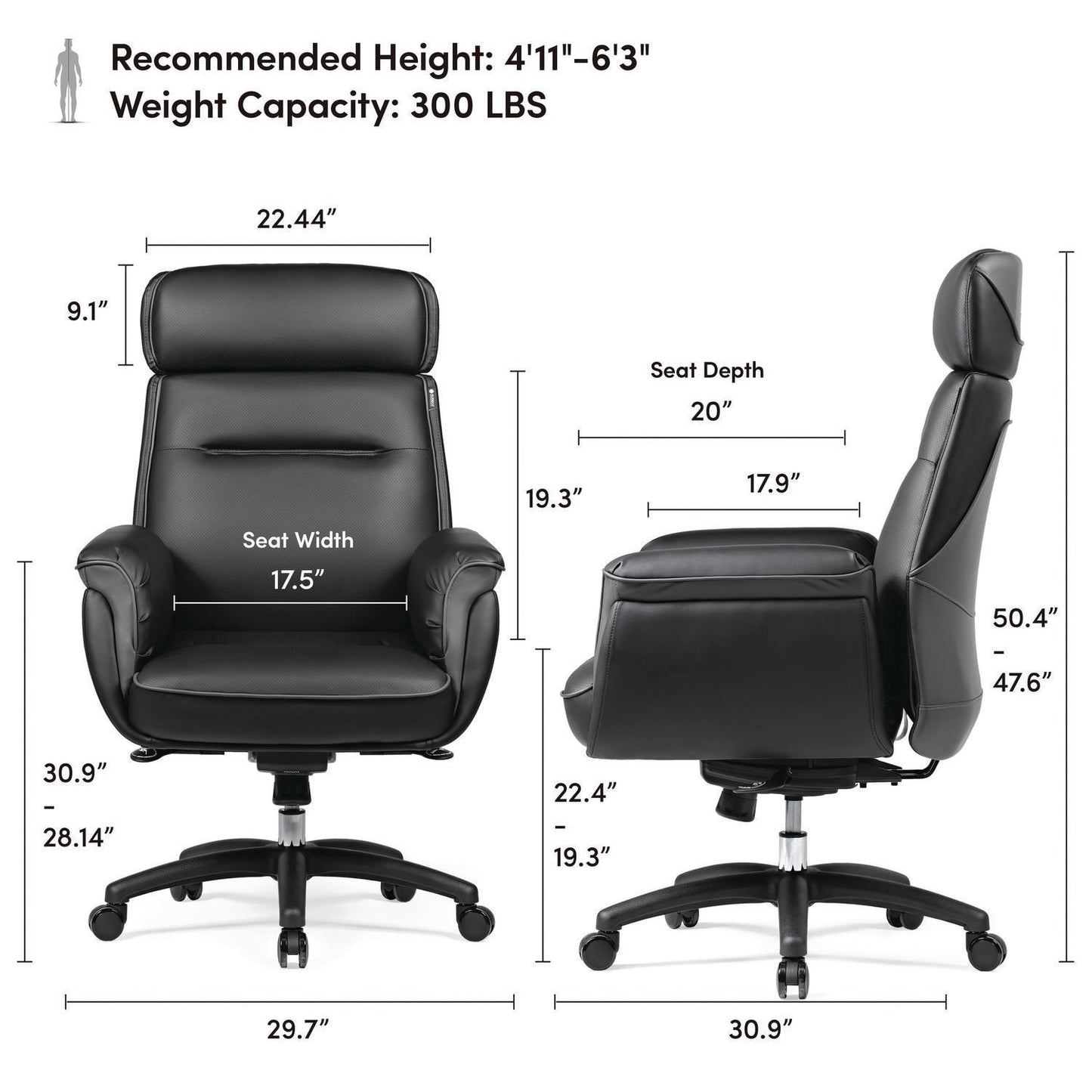 eureka-ergonomic-r-royal-executive-office-chair-support-up-to-300-lb-19-46-22-26-seat-height-black-pu-leather-seat-black-faux-leather-back-ekaoc003b_3