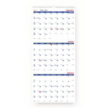 three-month-wall-calendar-12-25-x-27-white-blue-sheets-14-months-dec-2024-to-jan-2026-redc171128_1