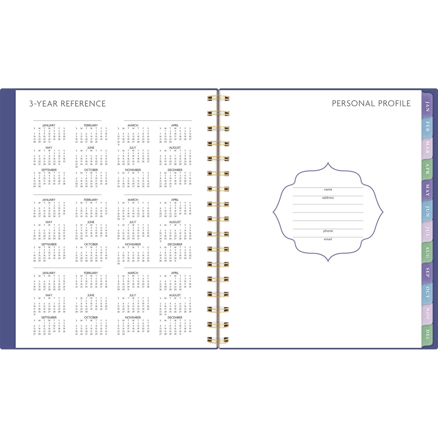 at-a-glance-badge-geo-weekly-monthly-planner-8-88-x-7-69-purple-gold-cover-13-month-jan-to-jan-2025-to-2026-aag1722g805_2