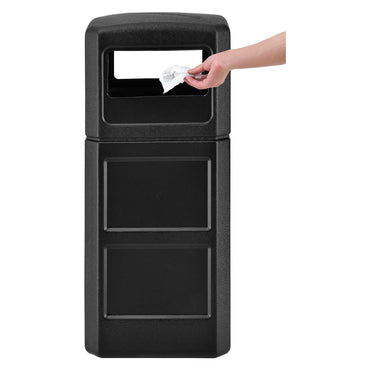 global-industrial-square-plastic-waste-receptacle-dome-lid-with-open-sides-42-gal-black-gbe641414bk_2