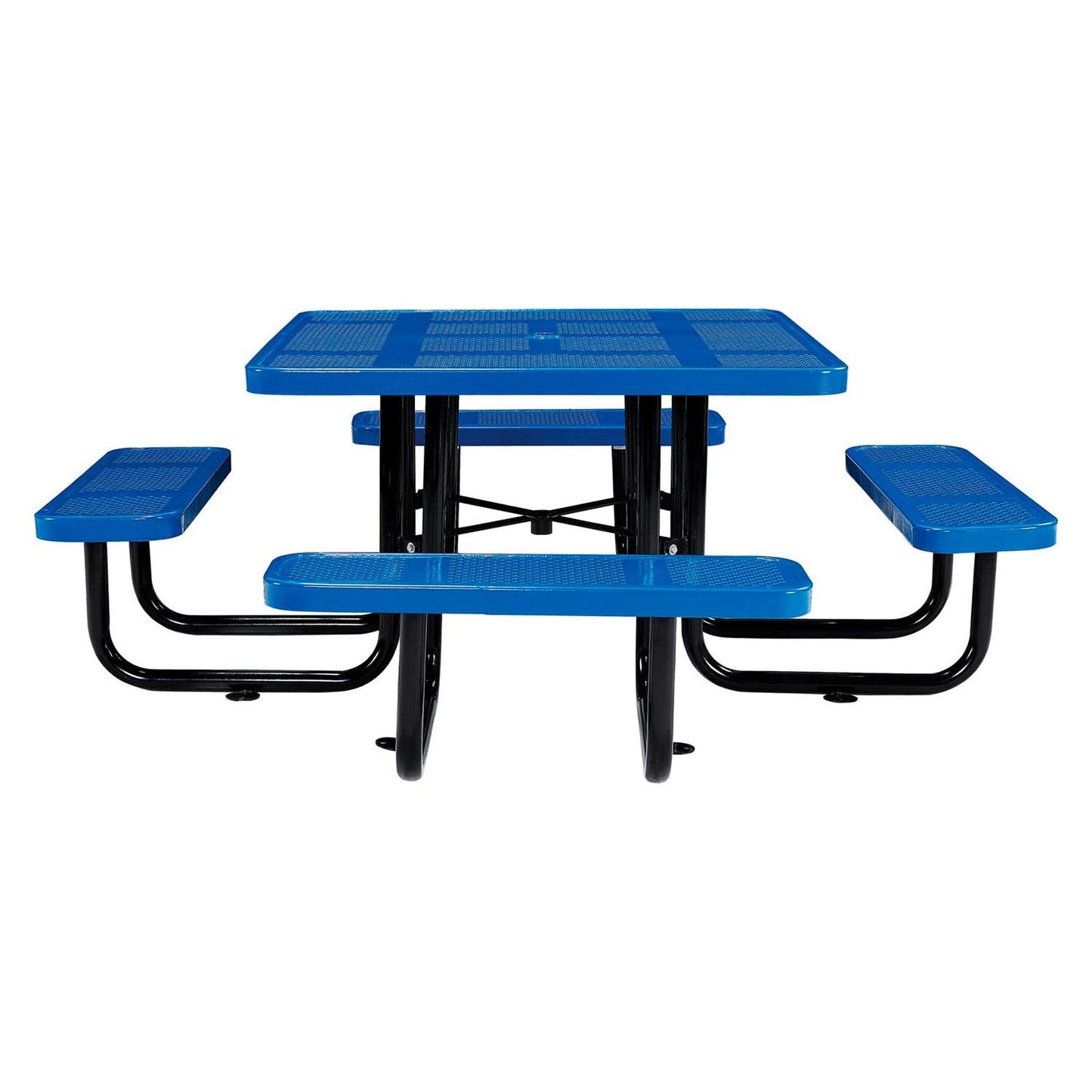 global-industrial-perforated-steel-picnic-table-square-81-x-81-x-29-5-blue-top-blue-base-legs-gbe694551bl_4