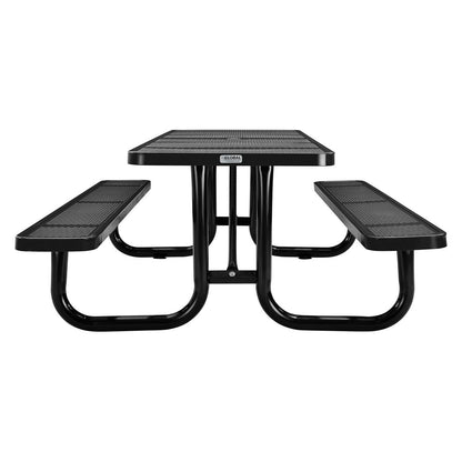 global-industrial-perforated-steel-picnic-table-rectangular-72-x-62-x-29-5-black-top-black-base-legs-gbe694555bk_4