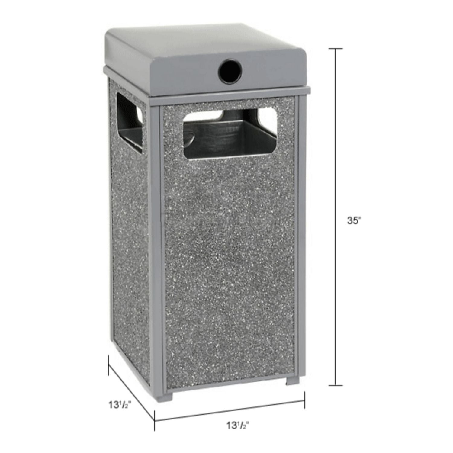 global-industrial-stone-panel-all-weather-trash-receptacle-urn-12-gal-steel-gray-gbe239576gy_2