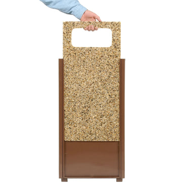 global-industrial-stone-panel-all-weather-trash-receptacle-urn-12-gal-steel-brown-gbe239576bn_2