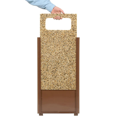 global-industrial-stone-panel-all-weather-trash-receptacle-urn-12-gal-steel-brown-gbe239576bn_2