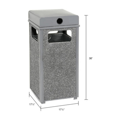 global-industrial-stone-panel-all-weather-trash-receptacle-urn-24-gal-steel-gray-gbe238241gy_3
