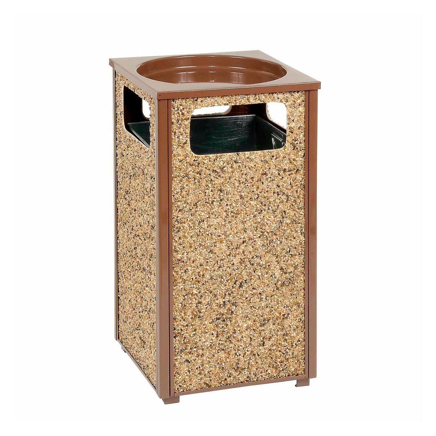 global-industrial-stone-panel-all-weather-trash-receptacle-urn-open-ashtray-top-24-gal-steel-brown-gbe238243bn_1