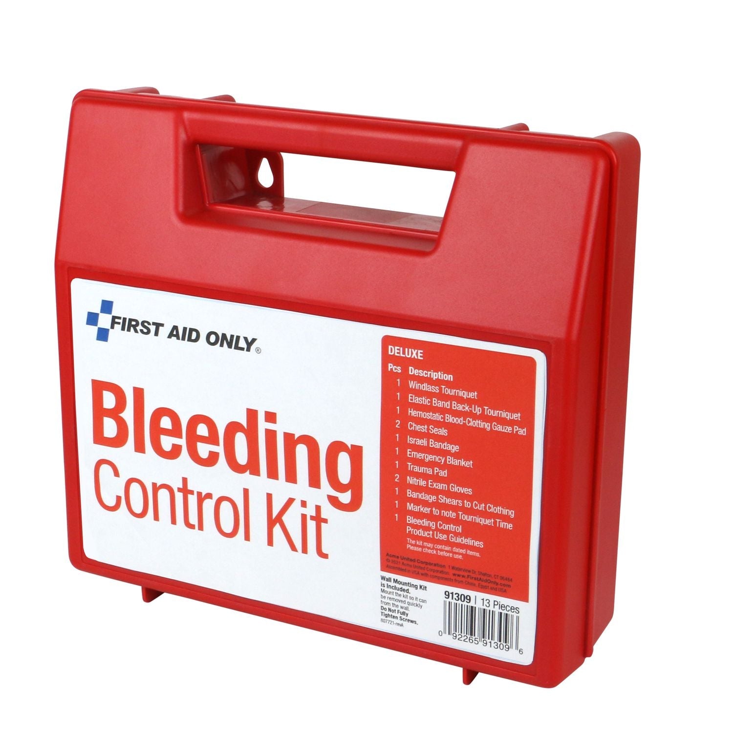 first-aid-only-bleeding-control-wall-station-single-kit-deluxe-14-pieces-plastic-case-fao91309_4