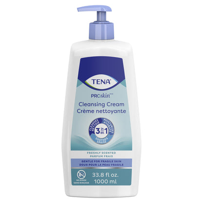 TENA® ProSkin™ Cleansing Cream Rinse-Free Body Wash Cream 33.8 oz. Pump Bottle Mild Scent (931630_EA)