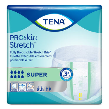 TENA ProSkin Stretch™ Super Unisex Adult Incontinence Brief Large / X-Large Disposable Heavy Absorbency (670605_BG)