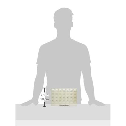 HealthSmart® Pill Organizer Large 7 Day 4 Dose (724874_EA)