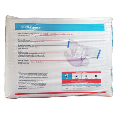 Wings™ Plus Unisex Adult Incontinence Brief Size 1 Disposable Heavy Absorbency (1214301_BG)