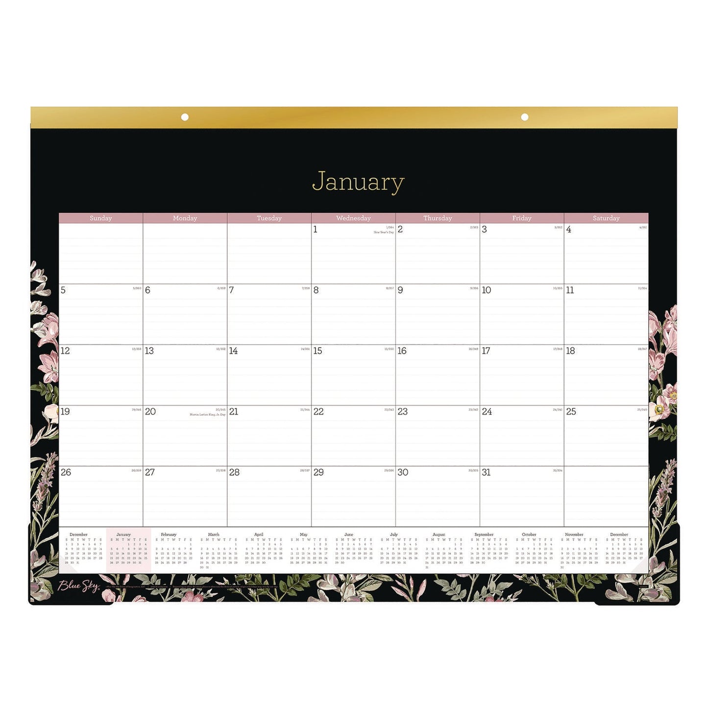 blue-sky-neveah-monthly-desk-pad-calendar-floral-artwork-22-x-17-white-black-pink-sheets-gold-headband-12-month-jan-dec-2025-bls148629_1
