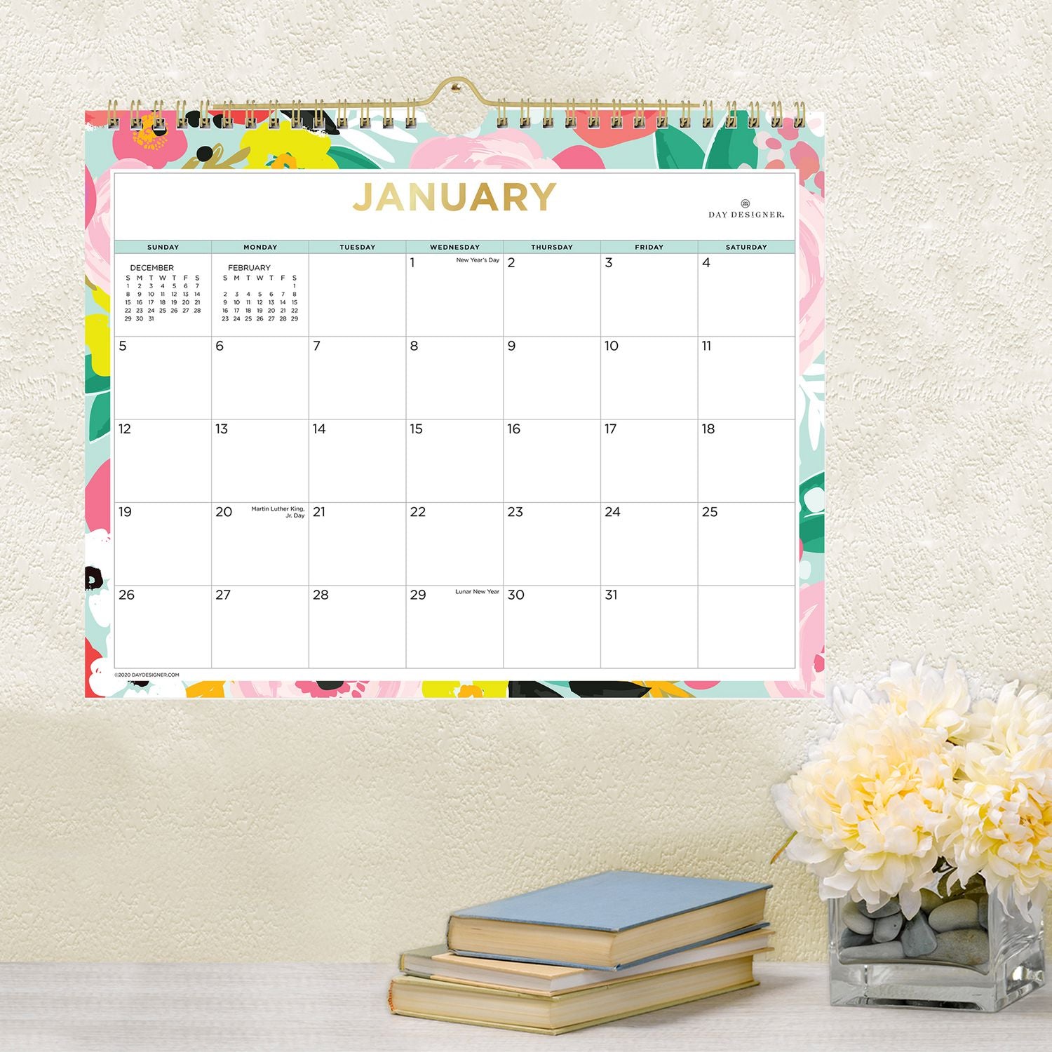 blue-sky-day-designer-secret-garden-mint-monthly-wall-calendar-floral-artwork-11-x-8-75-multicolor-sheets-12-month-jan-dec-2025-bls148632_3