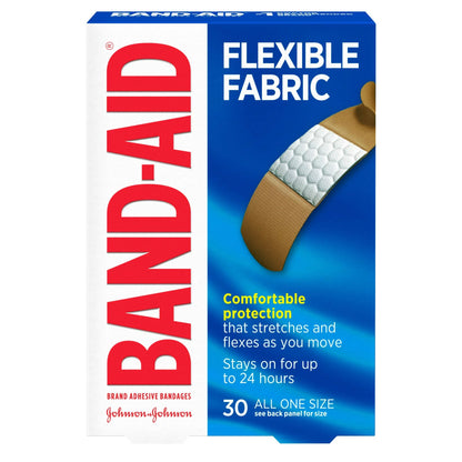 Band-Aid® Flexible Fabric Adhesive Strip 3/4 X 3 Inch Fabric Rectangle Tan Sterile (1228788_BX)