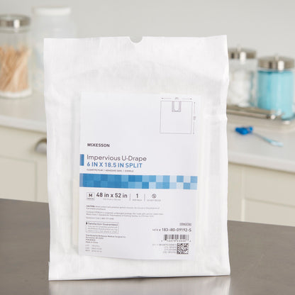 McKesson Orthopedic Drape Impervious U-Drape 52 W X 48 L Inch Sterile (1101291_PK)