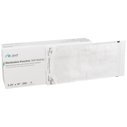 McKesson Argent™ Sure-Check® Sterilization Pouch Ethylene Oxide (EO) Gas / Steam 5-1/4 X 10 Inch Transparent / Blue Self Seal Paper / Film (524880_CS)