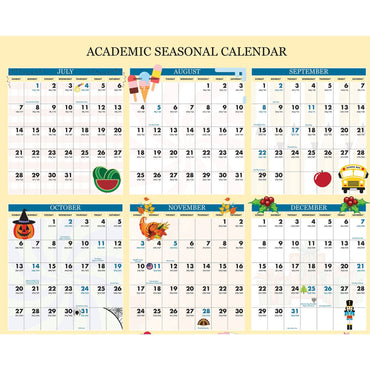 house-of-doolittle-recycled-academic-seasonal-laminated-wall-calendar-illustrated-seasons-24-x-37-12-month-july-to-june-2024-to-2025-hod39835_2