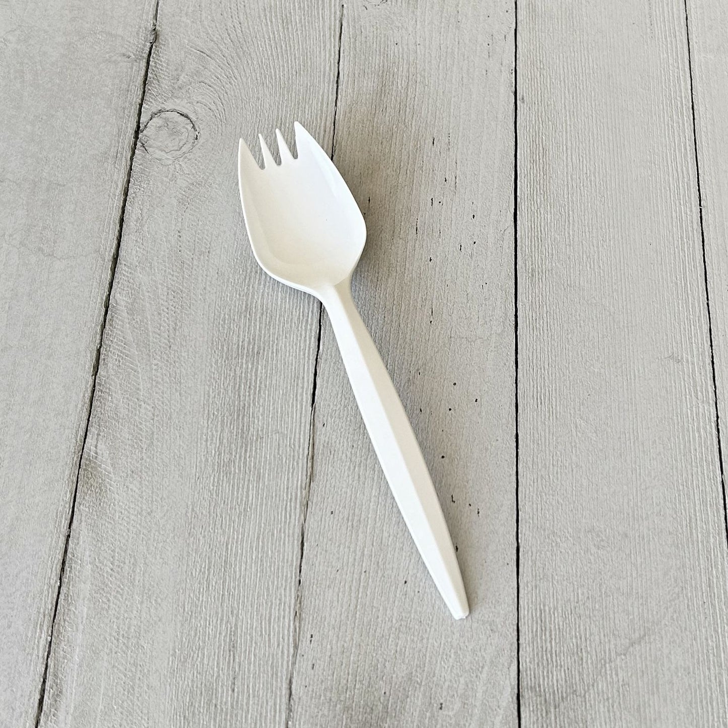 Boardwalk® Mediumweight Polypropylene Cutlery, Spork, Plastic, White, 1000/Carton (BWKSPORKWHPP)