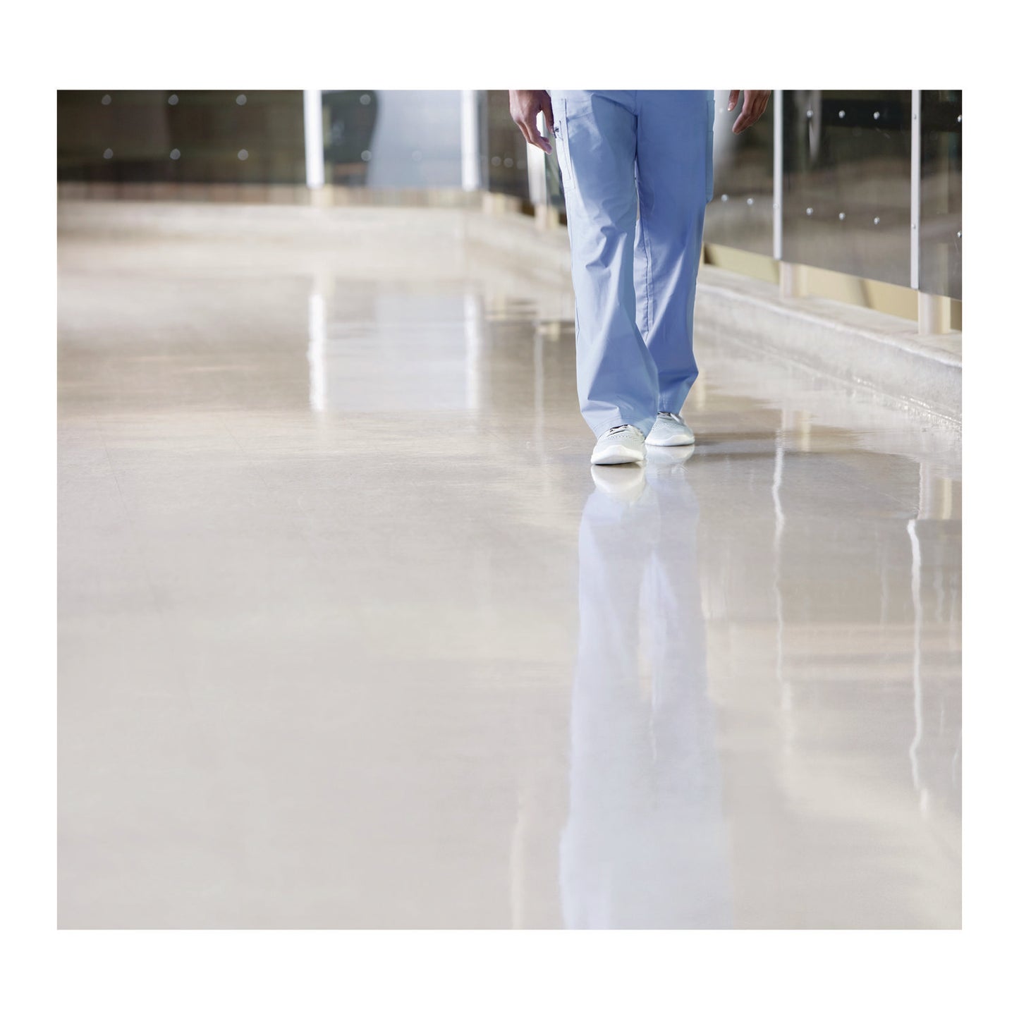 3M™ Microfiber Flat Mop, 18", White/Stripes, Microfiber Pad, 100/Carton (MMM55594)