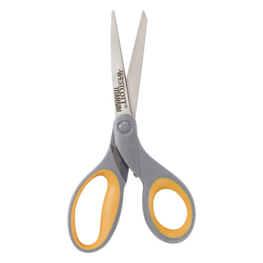 westcott-r-titanium-bonded-scissors-8-long-3-5-cut-length-straight-gray-yellow-handle-3-pack-acm17532_2