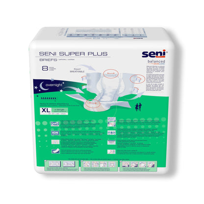Seni® Super Plus Unisex Adult Incontinence Brief X-Large Disposable Heavy Absorbency (1163830_PK)
