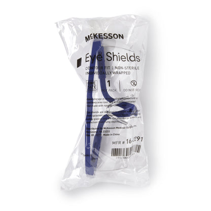 McKesson Eye Shield Side Shield Clear Tint Blue / Clear Frame Over Ear One Size Fits Most (1052254_BX)