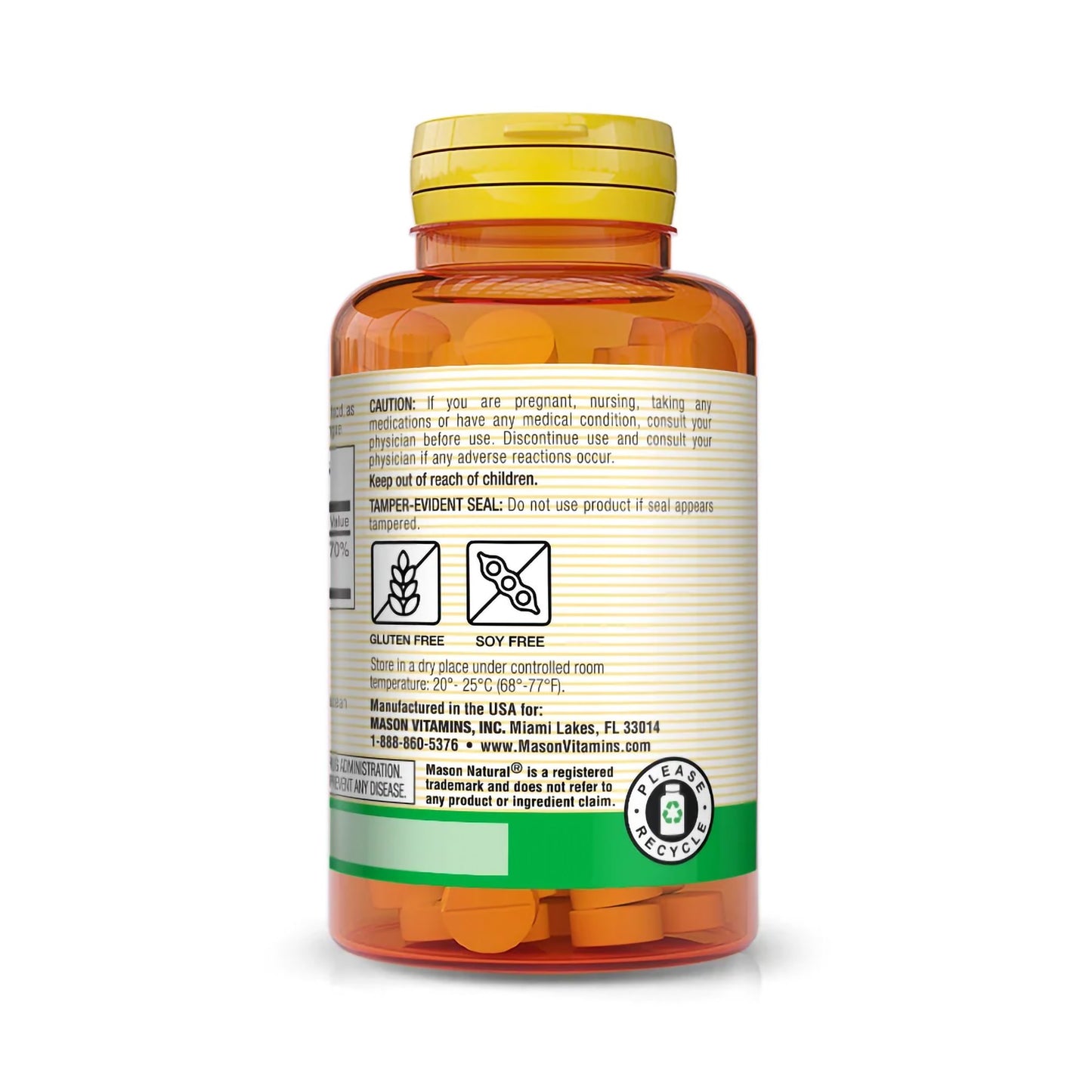 Mason Natural® Vitamin Supplement Vitamin B12 1,000 mcg Strength Tablet 100 per Bottle (853039_BT)
