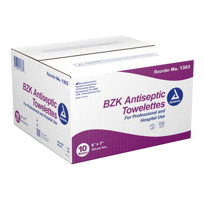 Dynarex® Antiseptic Skin Towelette Individual Packet Scented 100 Count (670150_BX)