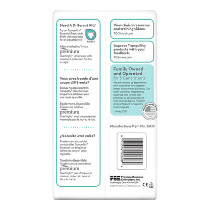 Tranquility® Essential Unisex Adult Absorbent Underwear Pull On with Tear Away Seams 2X-Large Disposable Heavy Absorbency (813405_BG)