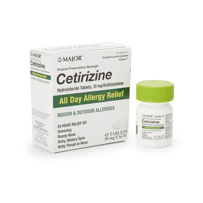 Major® Cetirizine HCl 10 mg Tablet 45 Tablets (1124063_BT)