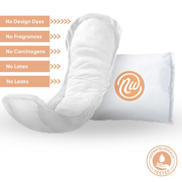 Nexwear Moderate Bladder Control Pad 10 Inch Length Moderate Absorbency Super Absorbent Core One Size Fits Most (1230173_CS)