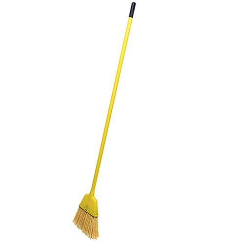 Impact® Small Angled Broom w/ Plastic Bristles & Aluminum Handle, Yellow, 6/Case (IMP91526)
