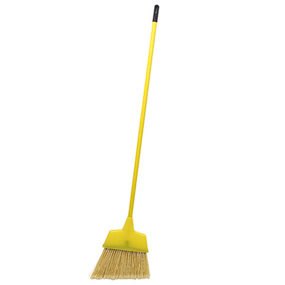 Impact® Angled Broom w/ Plastic Bristles & Aluminum Handle, 55 Inch, Yellow, 6/Case (IMP91527B)