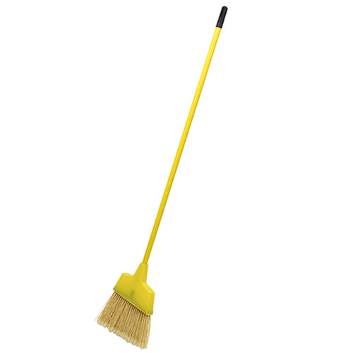 Impact® Angled Broom w/ Plastic Bristles & Aluminum Handle, 55 Inch, Yellow, 6/Case (IMP91527B)