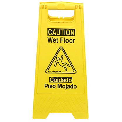 Impact® Wet Floor Sign, Yellow, English/Spanish, 6/Case (IMP9152WCT)