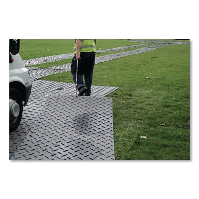 Checkers Ground Protection Mat Accessory, Handi-Hook, 1.25 in H x 3 in W x 11.25 in L, Durable Steel/White Paint Finish, Black (916-AMHH)