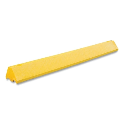 Checkers Recycled Plastic Parking Stop, 48 in L x 6 in W x 4 in H, Yellow (916-CS4S-SY)