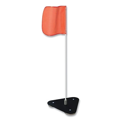 Checkers General Purpose Safety Whip, 12 in x 11 in Org Flag, Kit w/Mounting Base, Non-Lighted, 3 ft Whip (916-FS3OST3009)