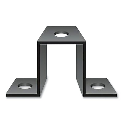Checkers Warning Whip Assorted Mount, Flat Surface Bracket, Steel, Mounting Hardware Not Included (916-FS7017)