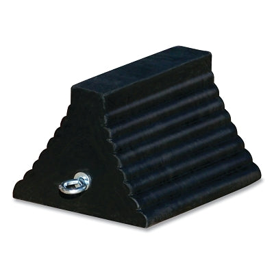 Checkers General-Purpose Rubber Wheel Chock, 11 in L x 8 in W x 6 in H, Black, Includes Cored Bottom (916-RC815-U)
