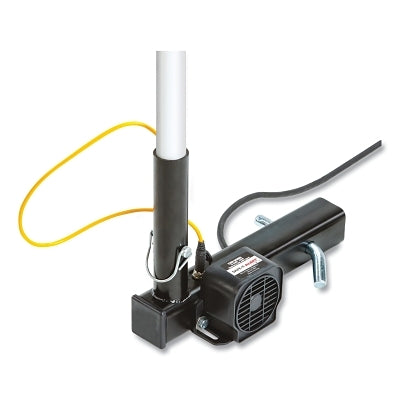 Checkers Warning Whip 2 in Hitch Mount, Lighted Telescoping, Threaded Hex Base/24 in Power Cord w/7-Way Plug/Backup Alarm (916-TP7015PC-BU)