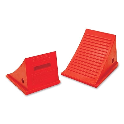 Checkers General Purpose Utility Wheel Chock, 50000 lb Load Capacity, 32 in to 46 in Tires, Orange, Includes 48 in Rope (916-UC1500-45-P)