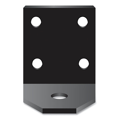 Checkers Warning Whip Assorted Mount, L Bracket, 1/4 in Holes, 1/2 in Hole, Mounting Hardware Not Incl, for All-Purpose®/Super Whips® (916-VIAMOUNT)