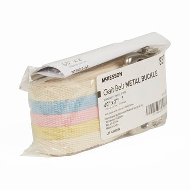 McKesson Gait Belt 60 Inch Length Pastel Stripe Polyester (864670_EA)