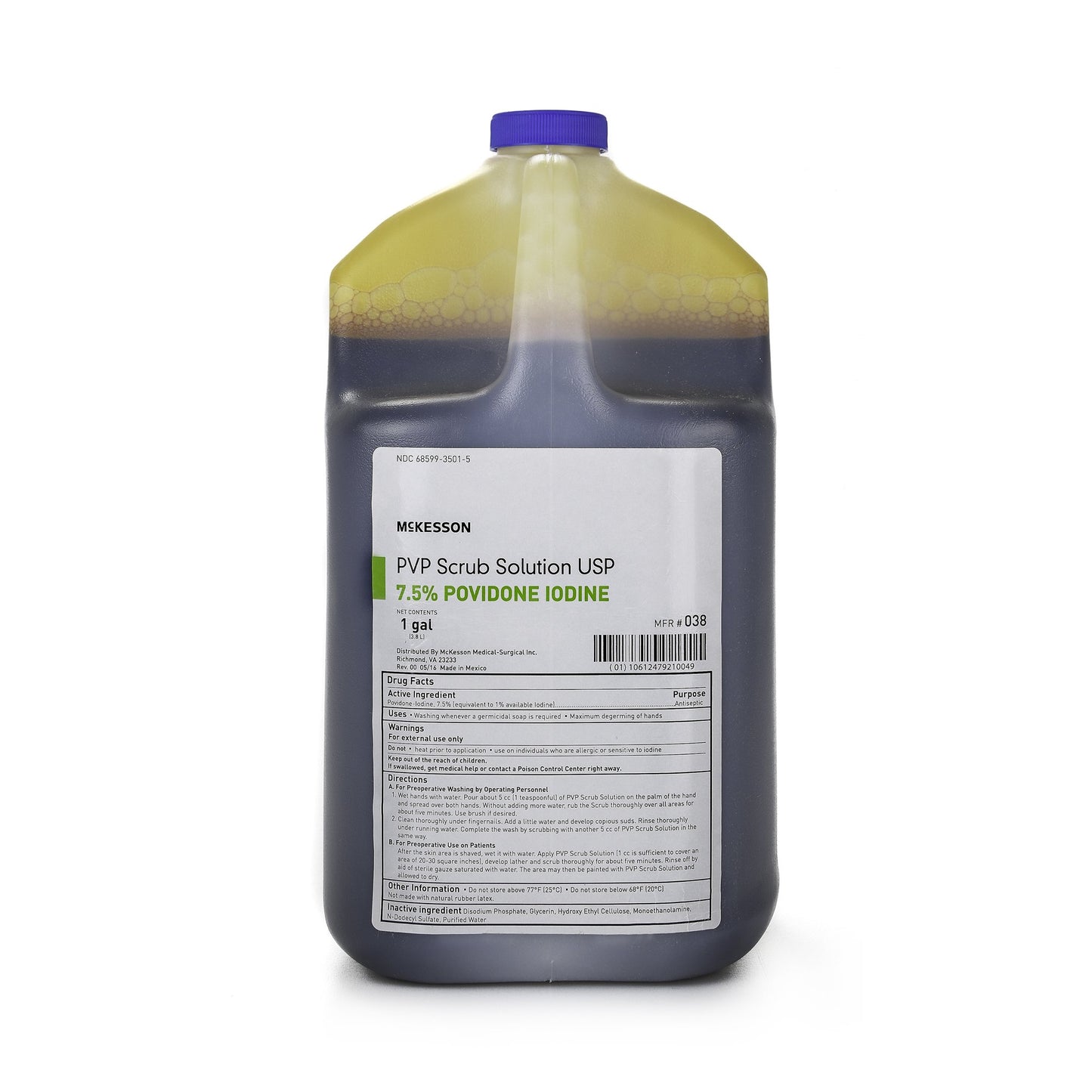 McKesson Surgical Scrub Solution 1 gal. Jug 7.5% Strength Povidone-Iodine NonSterile (863167_CS)