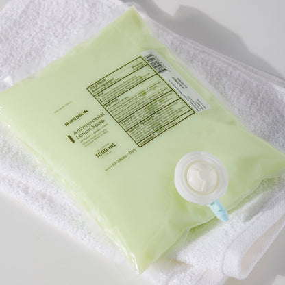 McKesson Antimicrobial Soap Lotion 1,000 mL Dispenser Refill Bag Herbal Scent (468273_EA)