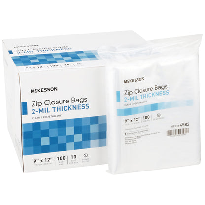 McKesson Reclosable Bag 9 X 12 Inch Polyethylene Clear Zipper Closure (911644_BX)