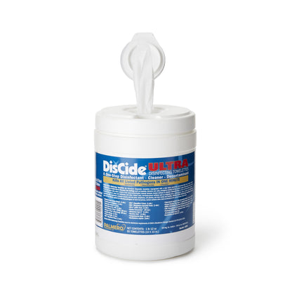 DisCide® Ultra Surface Disinfectant Cleaner Premoistened Quaternary Based Manual Pull Wipe 60 Count Canister Herbal Scent NonSterile (1159344_CN)